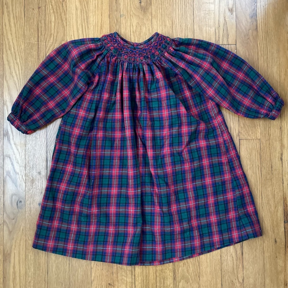 Vintage Smocked Christmas/Holiday Dress